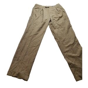 Sean John Fine Tailoring Pleated Cuffed Dress‎ Pants Men's 32x31 Tan Brown